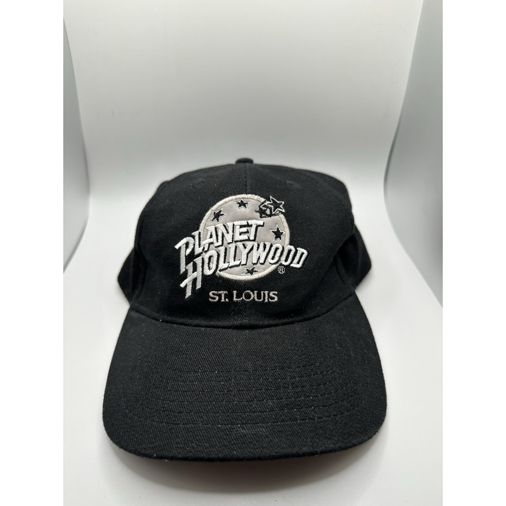 VTG Planet Hollywood‎ Hat St Louis 90s Black Strap Back Cap